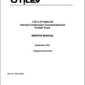 Yale Forklift A261 (UT15-18P) Operation and Service Manual