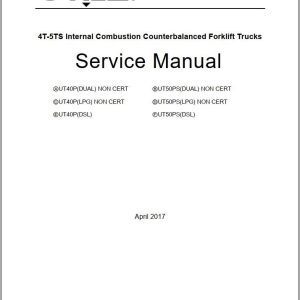 Yale Forklift A411 (UT40-50PS) Operation and Service Manual