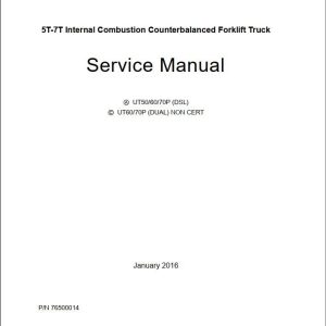 Yale Forklift A413 (UT50-70P) Operation and Service Manual