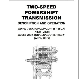 Yale Forklift A878 (GDP60-70CA Europe) Service Manual