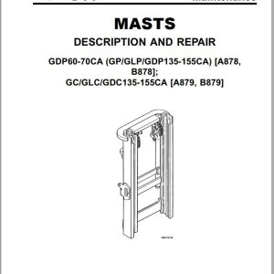 Yale Forklift A878 (GPGDPGLP135-155CA) Service Manual