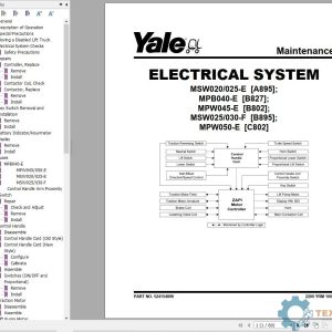 Yale Forklift A894 (MPW065E) Service Manual
