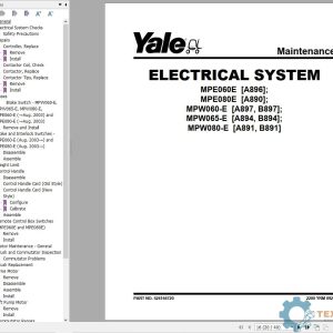 Yale Forklift A896 (MPE060E) Service Manual