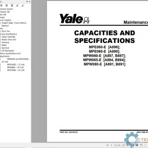 Yale Forklift A897 (MPW060E) Service Manual