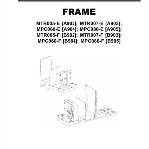Yale Forklift A902 (MTR005-E) Service Manual
