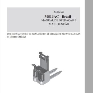 Yale Forklift A959 (MS16 - BR) Operation Maintenance Manual ES