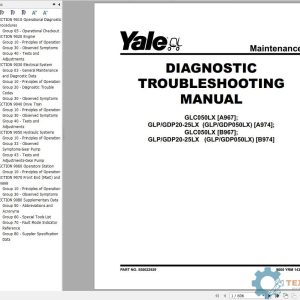 Yale Forklift A967 (GLC050LX) Service Manual