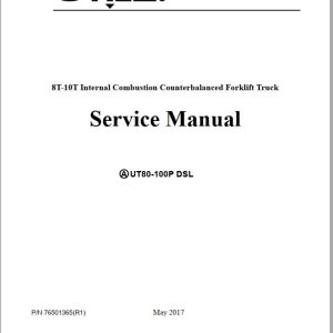 Yale Forklift A973 (UT80-100P) Operation and Service Manual