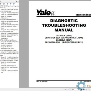 Yale Forklift A974 (GLP050LX, GDP50LX) Service Manual