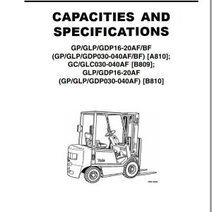 Yale Forklift B809 (GC_GLC030-040AF) Service Manual