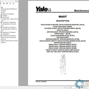Yale Forklift B810 (GDPGLP16-20AF Europe) Service Manual