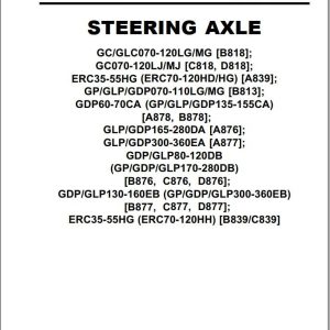 Yale Forklift B813 (GDP MG) Service Manual