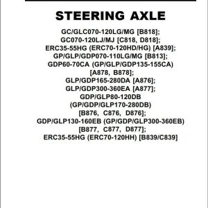 Yale Forklift B818 (GC_GLC070-080LG GD_GLC100-120MG) Service Manual