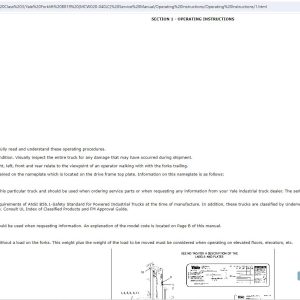 Yale Forklift B819 (MCW020-040LC) Service Manual