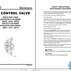 Yale Forklift B876 (GDP170-280DB) Service Manual
