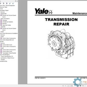 Yale Forklift B876 (GDP80-120DB Europe) Service Manual