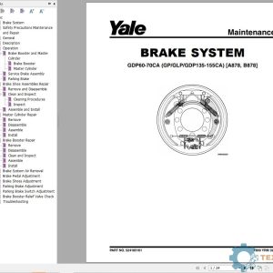 Yale Forklift B878 (GP GDP GLP135 155CA) Service Manual