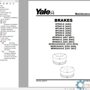 Yale Forklift B894 (MPW064E) Service Manual