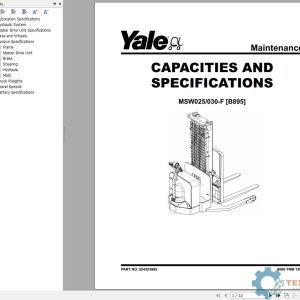 Yale Forklift B895 (MSW025_030-F) Service Manual