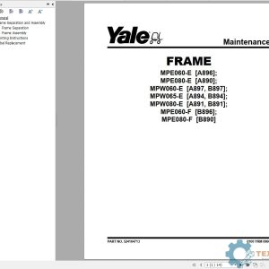 Yale Forklift B896 (MPE060-F) Service Manual