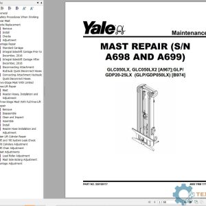 Yale Forklift B974 (GLP20LX to GDP25LX Europe) Service Manual 08.2023