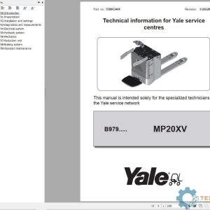 Yale Forklift B979 (MP20XV) Service Manual