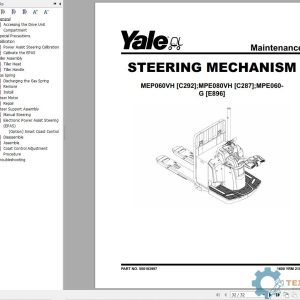 Yale Forklift C292 (MPE060VH, MVP080VH) Service Manual
