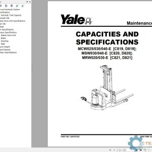Yale Forklift C819 (MCW025_030_040E) Service Manual