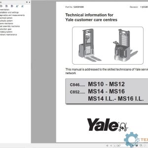 Yale Forklift C852 (MS14 AC - MS16 AC - MS14 IL - MS16 IL) Service Manual