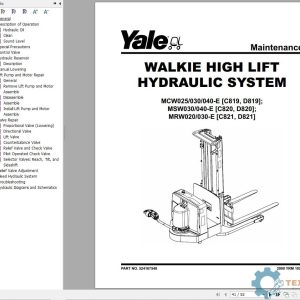 Yale Forklift D819 (MCW025E, MCW030E, MCW040E) Service Manual
