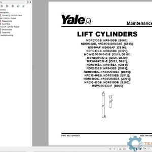Yale Forklift D821 (D821 MRW020E, MRW030E, D820 MSW040-E) Service Manual