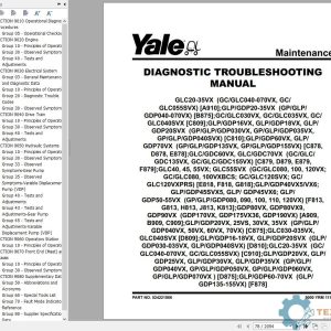 Yale Forklift E818 (GLC40-45-55VX, GLC55SVX) Service Manual