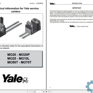 Yale Forklift E842 (MP18 AC - MP20 AC - MP20L AC - MP22 AC) Service Manual