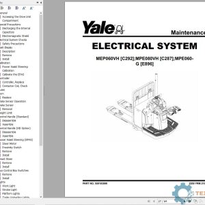 Yale Forklift E857 (MO20_25 to MO150T) Service Manual