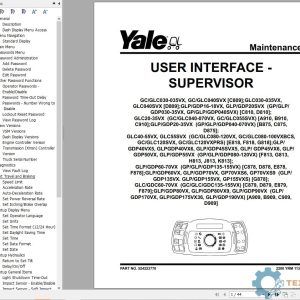Yale Forklift G818 (GLC080-120 VX to GLC120VXPRS) Service Manual