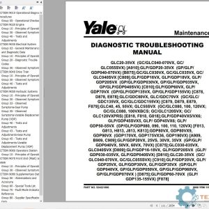 Yale Forklift G818 (GLC40VX, GLC45VX, GLC55VX, GLC55SVX) Service Manual