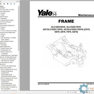 Yale Forklift G879 (GC60VX, GC70VX) Service Manual