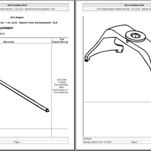 2014-2016 Cadillac ELR Workshop Manual and Electrical Wiring Diagram