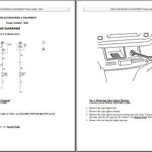 2010-2012 Cadillac SRX  Service Repair Manual and Electrical Wiring Diagram