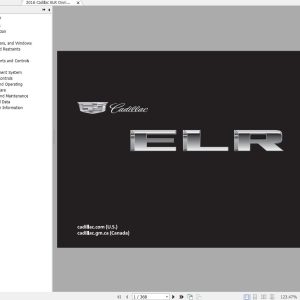 Cadillac ELR Service Manual & Electrical Wiring Diagrams