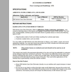 Cadillac XTS wh Service Repair Manual & Electrical Wiring Diagrams
