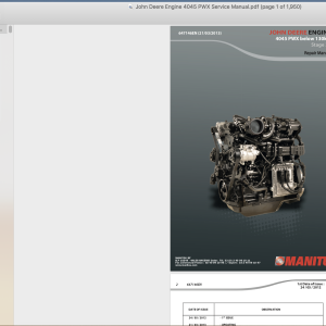 JOHN DEERE 4045 PWX below 130kW Stage 3B Repair Manual