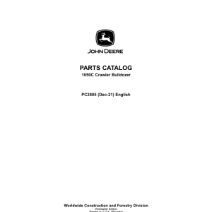 John Deere 1050C Crawler Bulldozer Parts Catalog