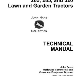 John Deere 240 245 260 265 285 320 Lawn Garden Tractor Technical Manual TM1426