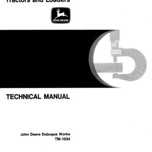 John Deere 301 401 Tractor Loader Technical Manual TM1034