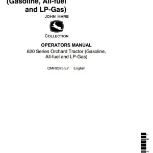 John Deere 620 Series Orchard Tractor Operator Manual OMR2073
