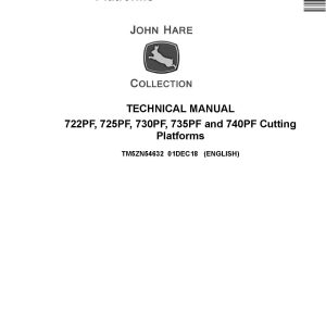 John Deere 722PF to 740PF Cutting Platform Technical Manual TM5ZN54632