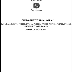 John Deere 9x3 SyncShuttle Transmission Pune Works Component Technical Manual CTM900419