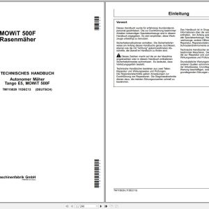 John Deere Autonomous Mower E4 MOWiT 500F Technical Manual TM115029 12.2013 DE