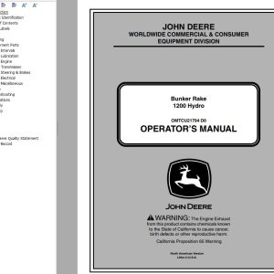 John Deere Bunker Rake 1200 Hydro Operator's Manual EN ES
